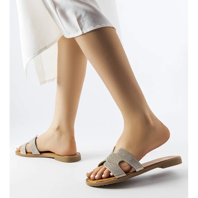 Ezüst csúszdák Lazure bőrbetéttel 2