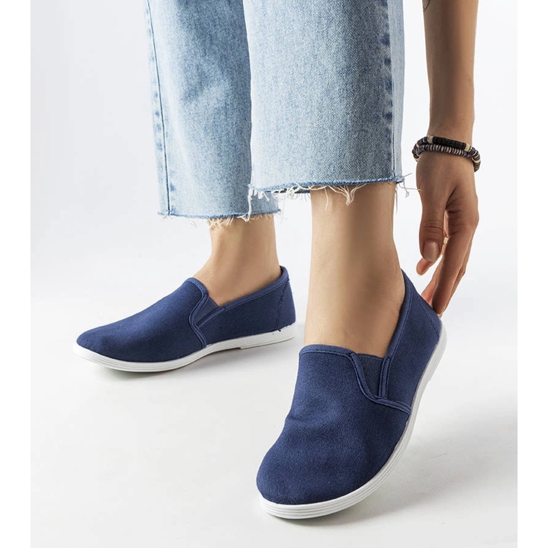 Sötétkék szövet tornacipő a Quincy-től 1 Sötétkék szövet tornacipő a Quincy-től 1