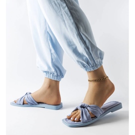 Pride kék öko-velúr papucs 2