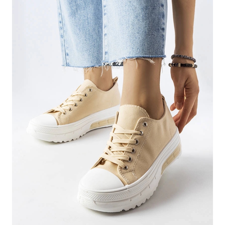 Hawthorne bézs platformú tornacipő 1