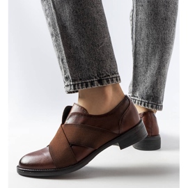 Bézs brogues LS5379 Taupe barna 1