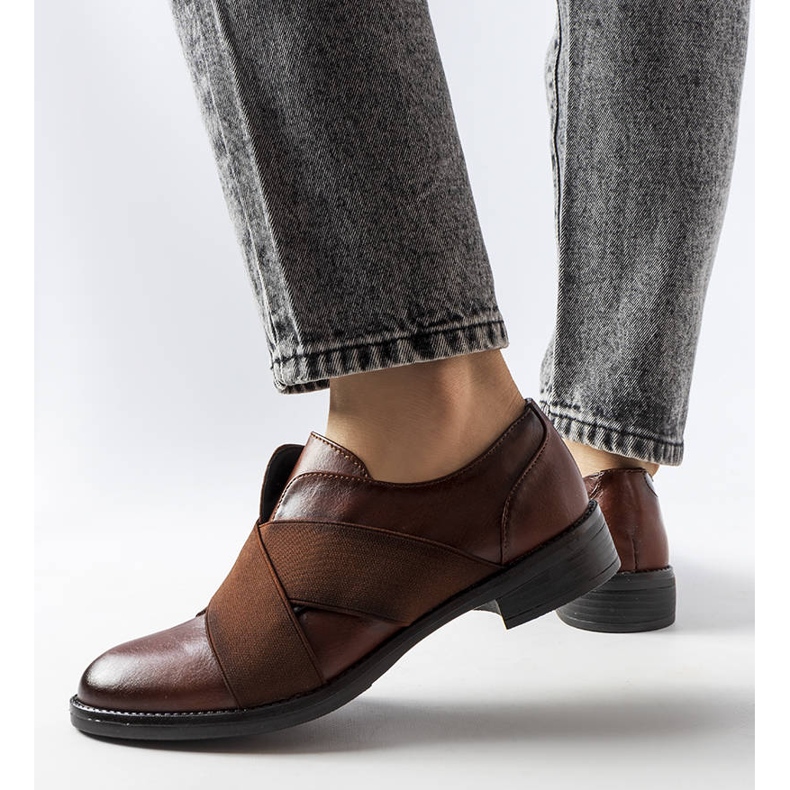 Bézs brogues LS5379 Taupe barna 1