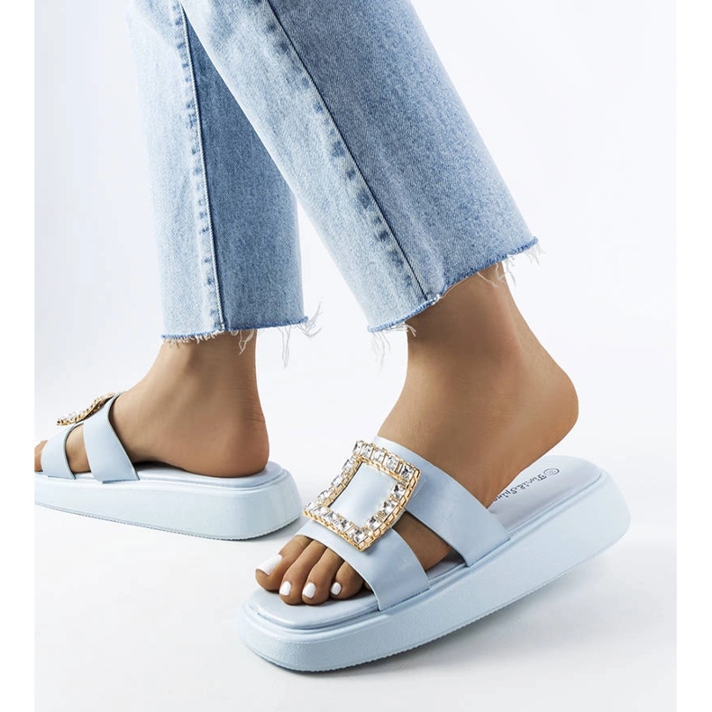 Fusbert kék strassz csúszkák 2