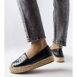 Fekete espadrillák Geoffrey dombornyomással 2 Fekete espadrillák Geoffrey dombornyomással 2