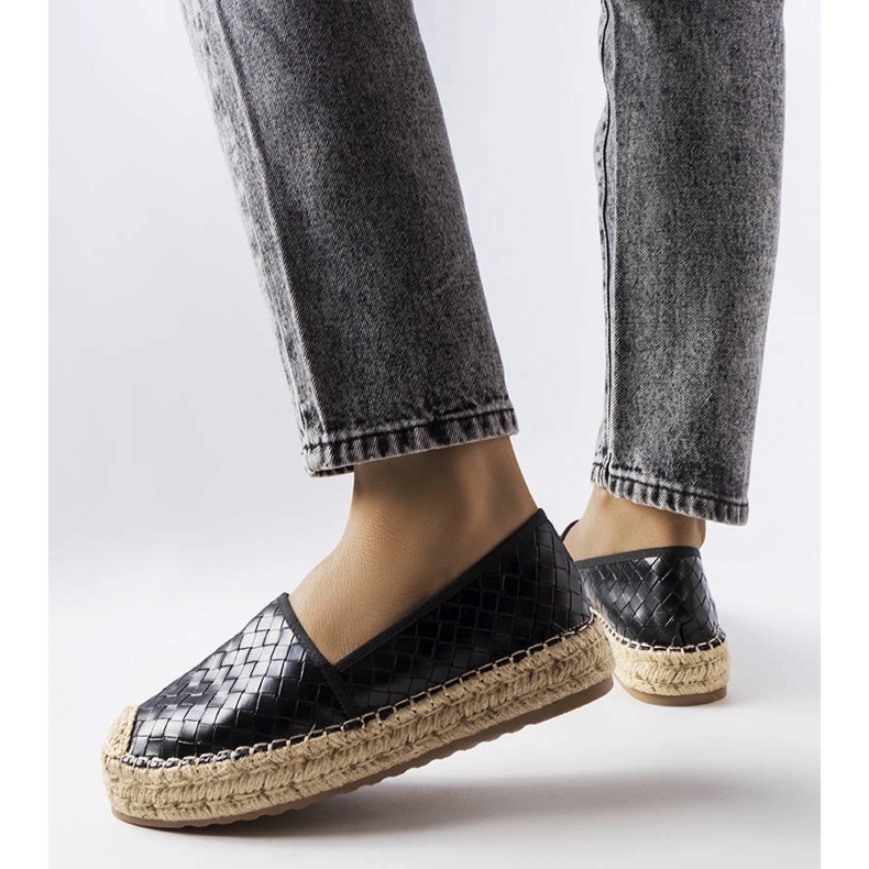 Fekete espadrillák Geoffrey dombornyomással 2 Fekete espadrillák Geoffrey dombornyomással 2