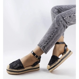 Fekete platform espadrillák a Lafrenière-től 1