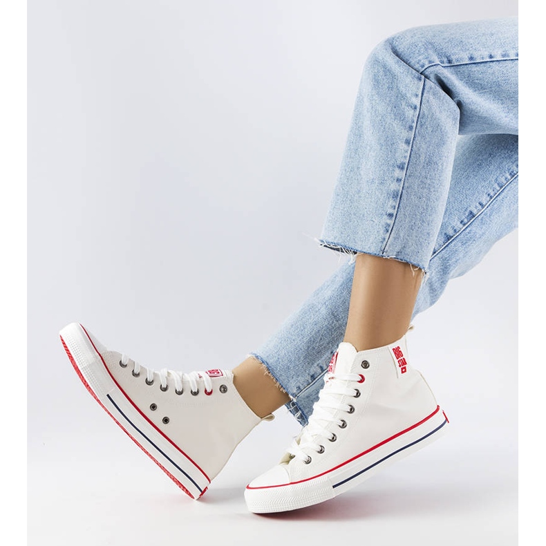 Fehér boka tornacipő Big Star JJ274132 1