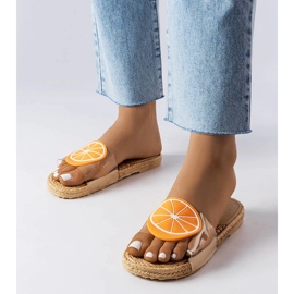 Átlátszó papucs Foddie díszítéssel színtelen 1