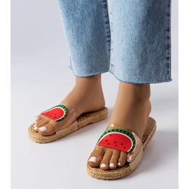 Átlátszó papucs Foddie díszítéssel színtelen 1