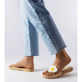 Átlátszó papucs Foddie díszítéssel színtelen 2