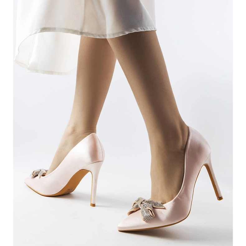 Inna Rózsaszín tűk szatén bevonattal Madonna masnival 1