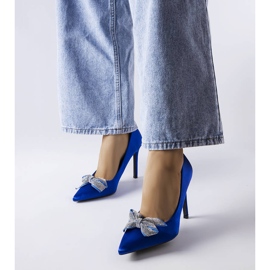 Kék tűk szatén bevonattal és Mia masnival 1