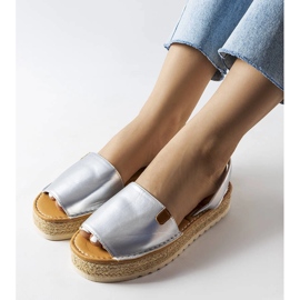 Ezüst platform espadrillák a Sadberától 1