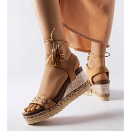 Tahoe karamell ékes espadrillák bézs 1