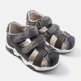 Millard zöld szandál bőr talpbetéttel 1