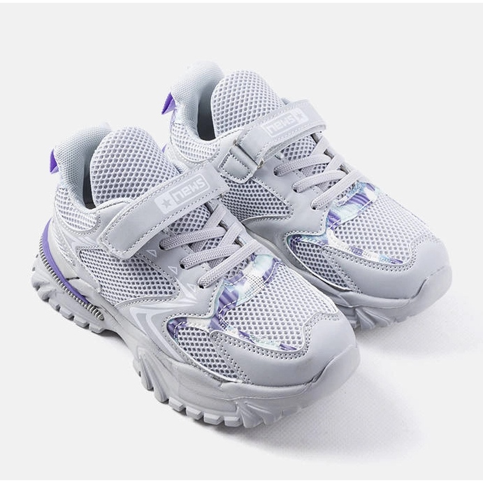 Gyerek szürke Robillard tépőzáras tornacipő 1