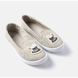 Szürke színű gyermek tornacipő Naomi rátéttel 1