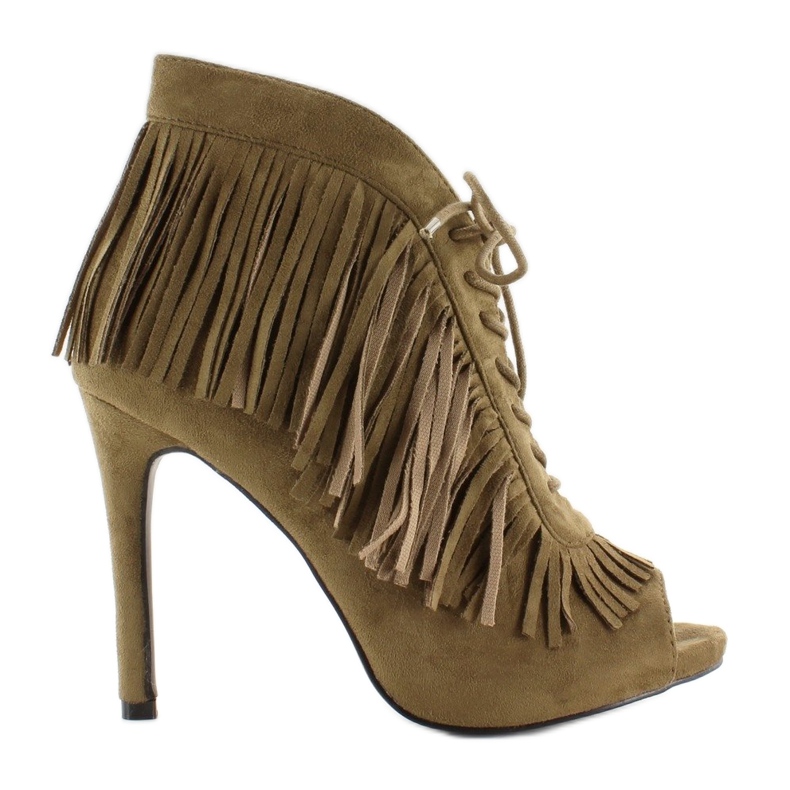 Nyitott fűzős csizma, bohó stílusú 11015 Green zöld 1 Nyitott fűzős csizma, bohó stílusú 11015 Green zöld 1