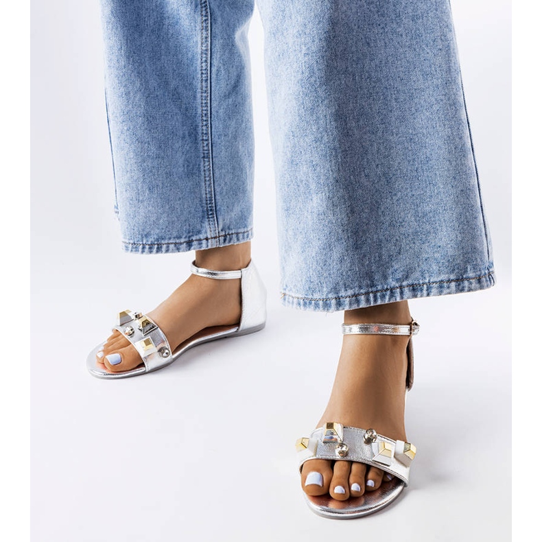Ezüst dekoratív Riverdale szandál 1