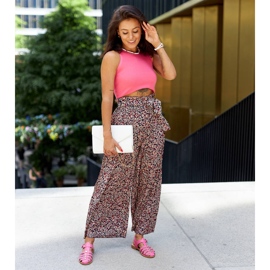 Gaetano strasszokkal díszített rózsaszín szandál 1