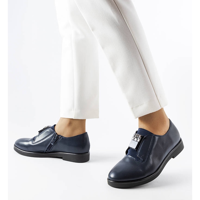 Sötétkék elegáns Augusto cipő 1