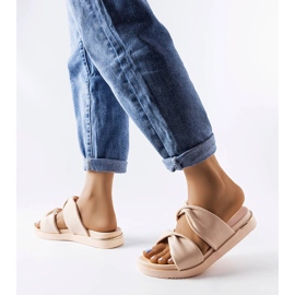 Bézs Big Star papucs LL274A122 2