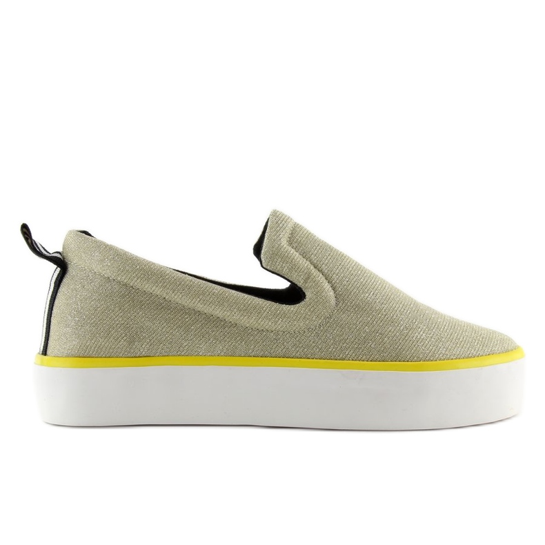 Irizáló slip-on W-3004 Gold sarokpánttal aranysárga 1