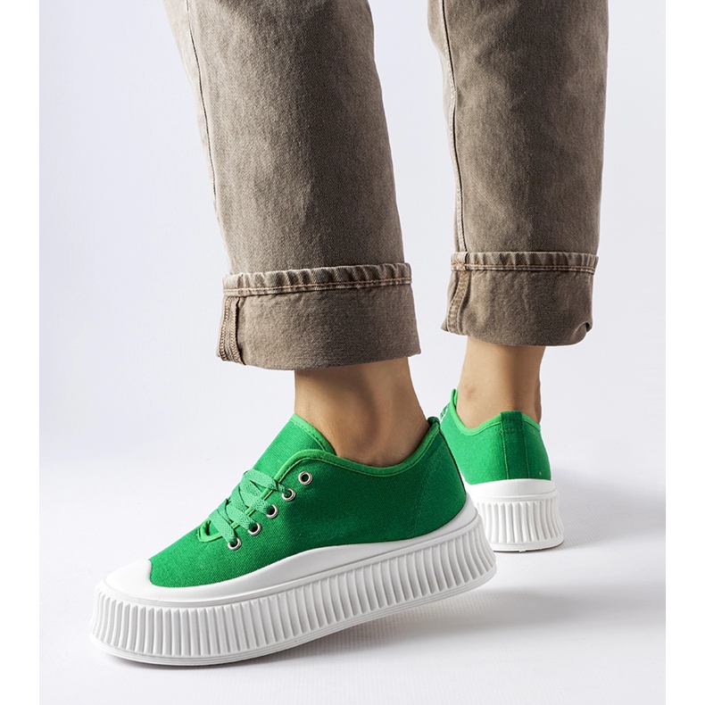 Green Rina platform tornacipő zöld 1