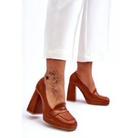 Sweet Shoes Camel Alisa magassarkú pumpák barna 4