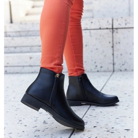 Paien fekete szigetelt lapos bokacsizma 2