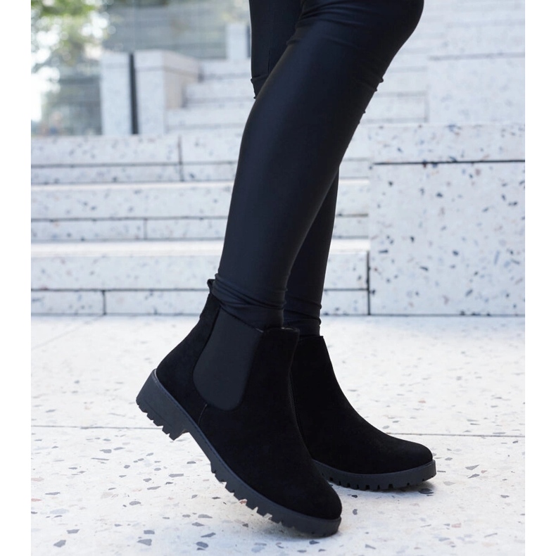 Fekete szigetelt, öko-velúr Sabre csizma 1 Fekete szigetelt, öko-velúr Sabre csizma 1