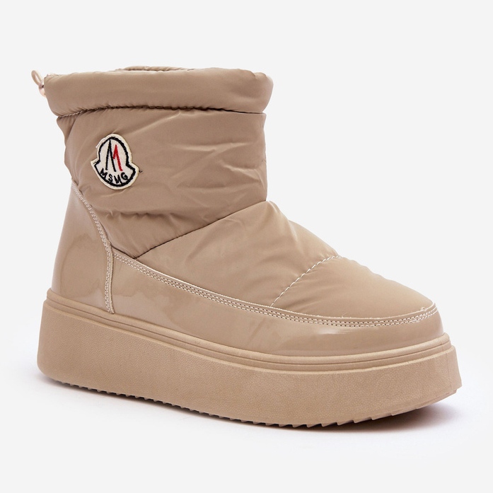 Bézs Gattea női bebújós hócsizma platformon 1