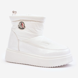 Női Platform Slip-On Snow Boots, White Gattea fehér 1