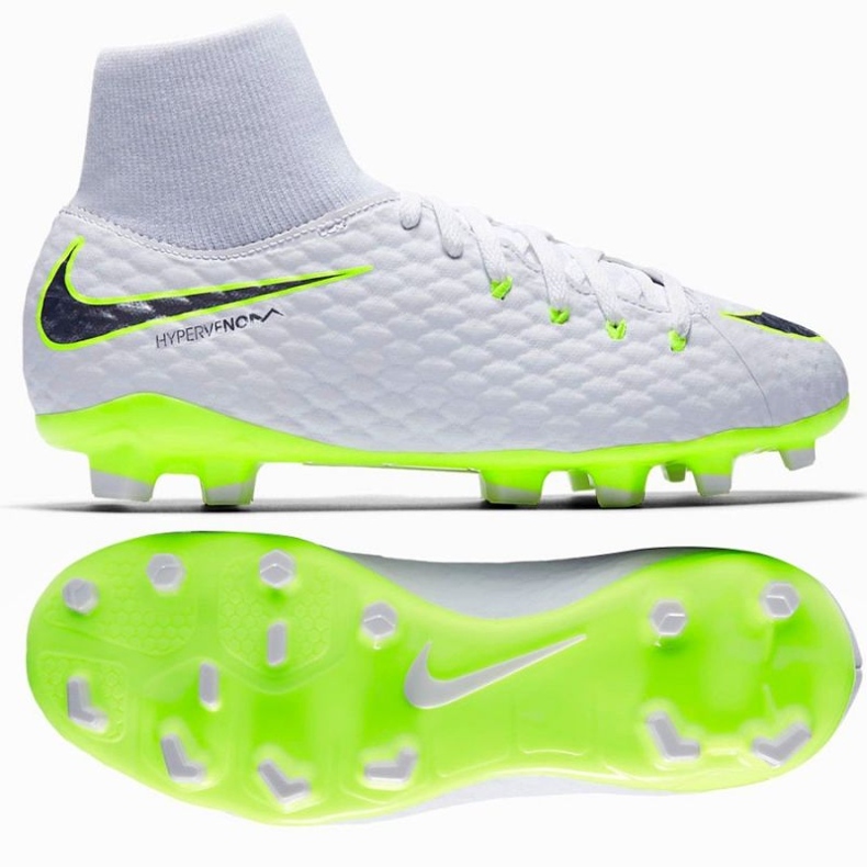 Nike Hypervenom Phantom 3 Academy Df Fg Jr AH7287-107 futballcipő fehér fehér 1 Nike Hypervenom Phantom 3 Academy Df Fg Jr AH7287-107 futballcipő fehér fehér 1