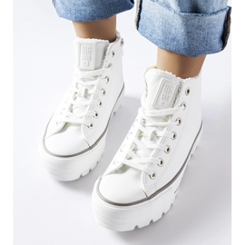 Fehér magasszárú tornacipő Big Star MM274037 Fehér 1