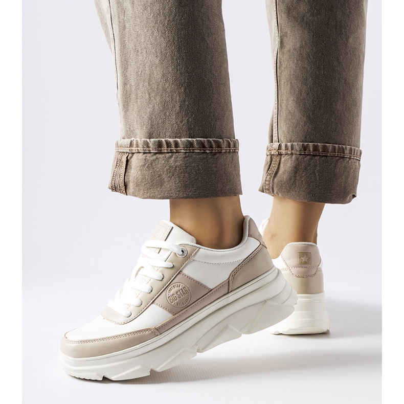 White Big Star MM274500 tornacipő bézs 2