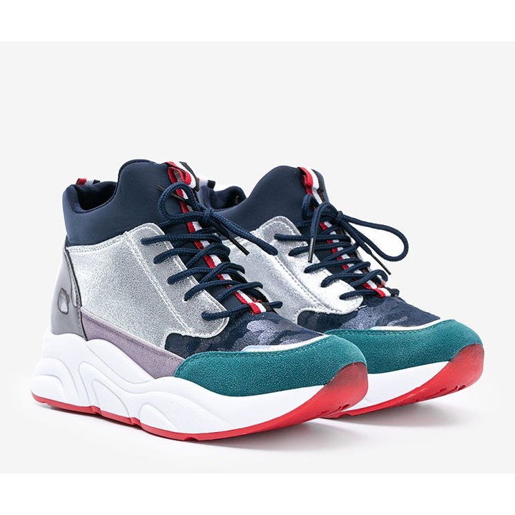 Navy cipők vastag Cassadi talpon sötétkék sokszínű 1