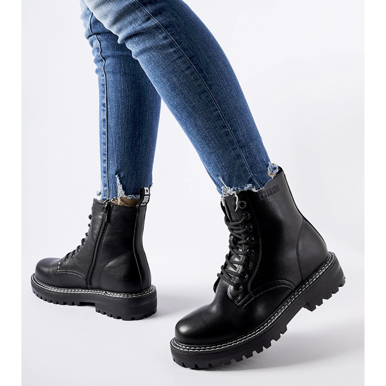 Fekete klasszikus csizma Big Star KK274538 1