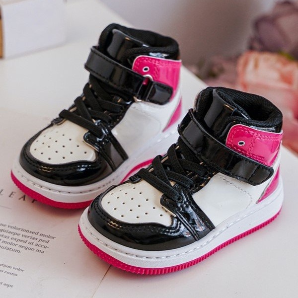 Gyerek rózsaszín és fehér patentos sportcipő Milara 2