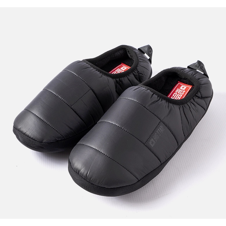 Big Star Fekete szigetelt férfi papucs KK174363 906 1