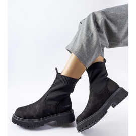 Fekete zoknis csizma Big Star MM274540 1