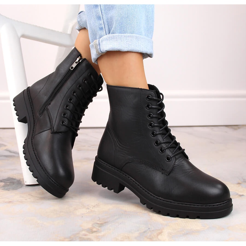 Női bőrcsizma, hőszigetelt, fekete, T.Sokolski Z23-317 1