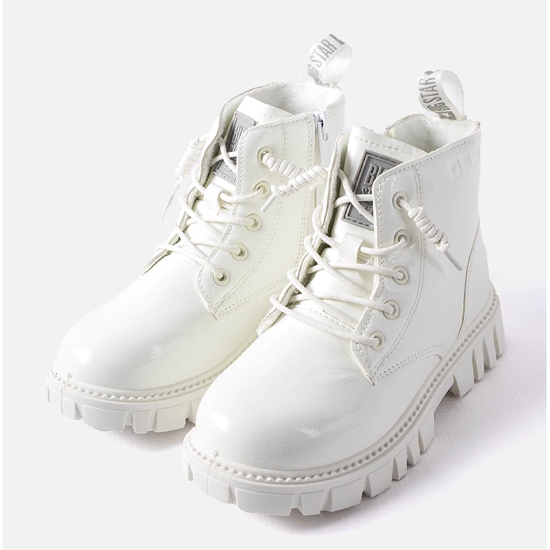 Fehér lakkozott bokacsizma Big Star MM374142 1