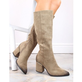 Potocki W WOL190B szigetelt velúr csizma, bézs 1