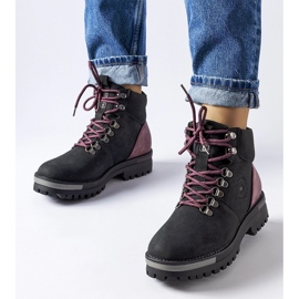 Fekete és bordó csizma Big Star MM274318 1