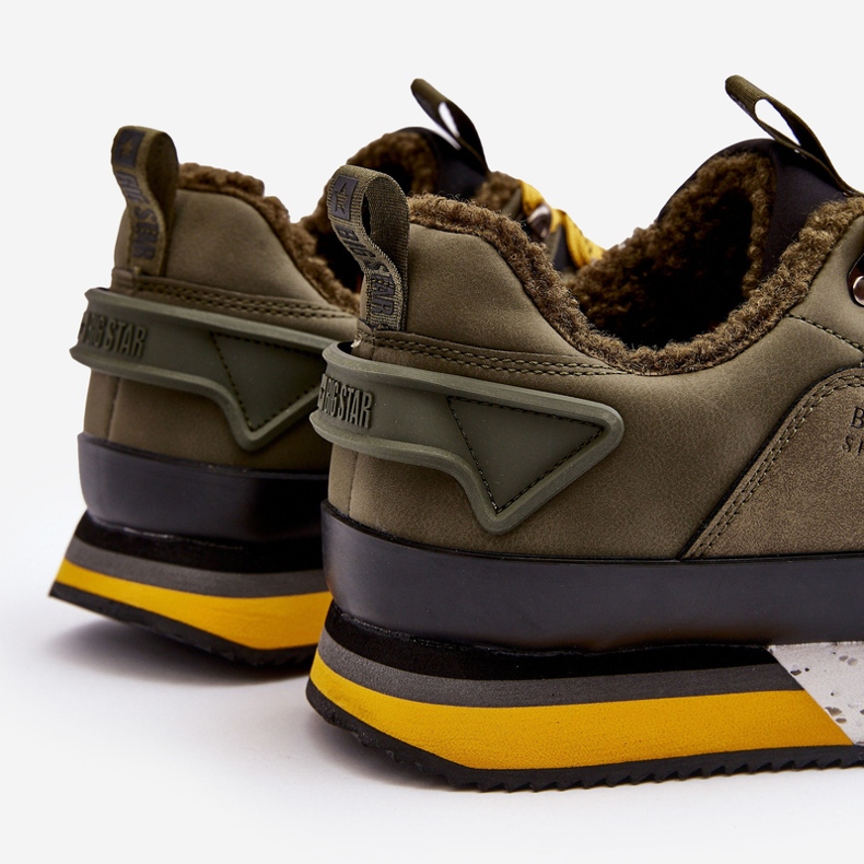 Hőszigetelt férfi sportcipő Khaki Big Star MM174109 zöld 2