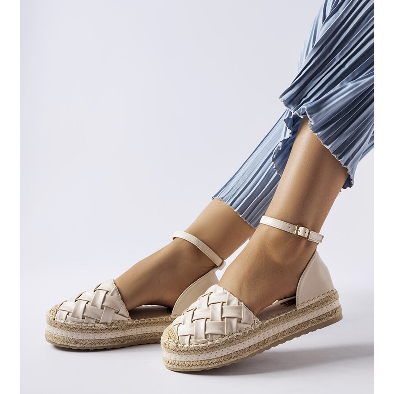 Bézs színű platform espadrillák a Gourtól 1 Bézs színű platform espadrillák a Gourtól 1