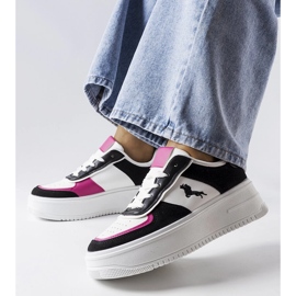 Fekete és rózsaszín platform tornacipő a Gidle-től 1