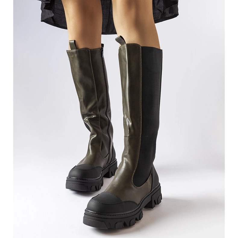 Pasquale zöld magas csizma 1