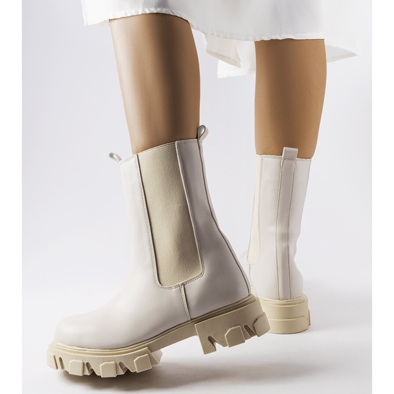 Vallejo bézs bebújós munkáscsizma 1